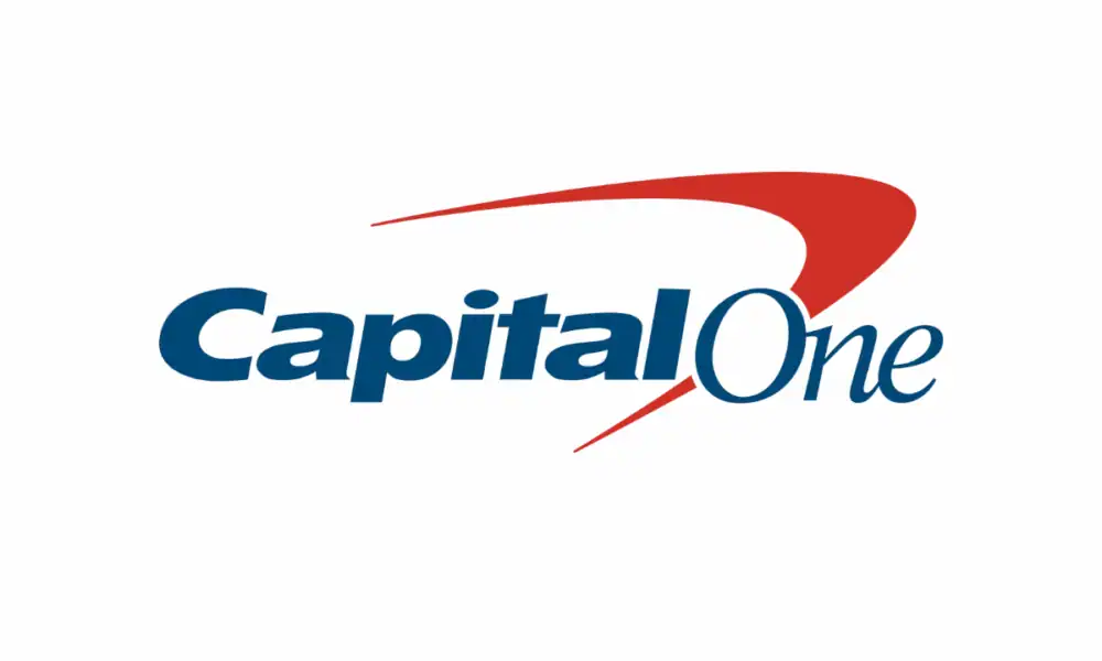 Capital One logo with a red swoosh, related to social media legal settlement.