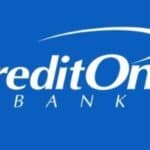 Credit One Bank logo on a blue background, representing financial services and debt collection issues.